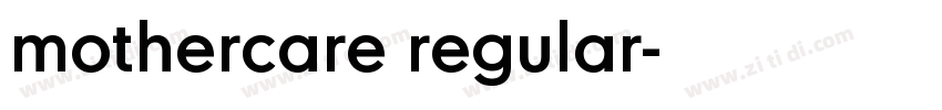 mothercare regular字体转换